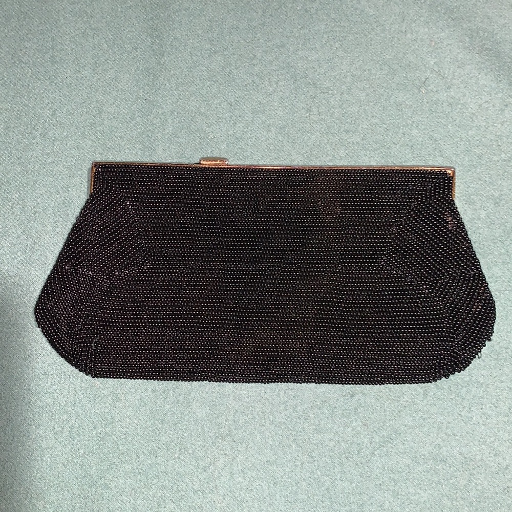 Vintage black beaded clutch - Picture 4 of 15